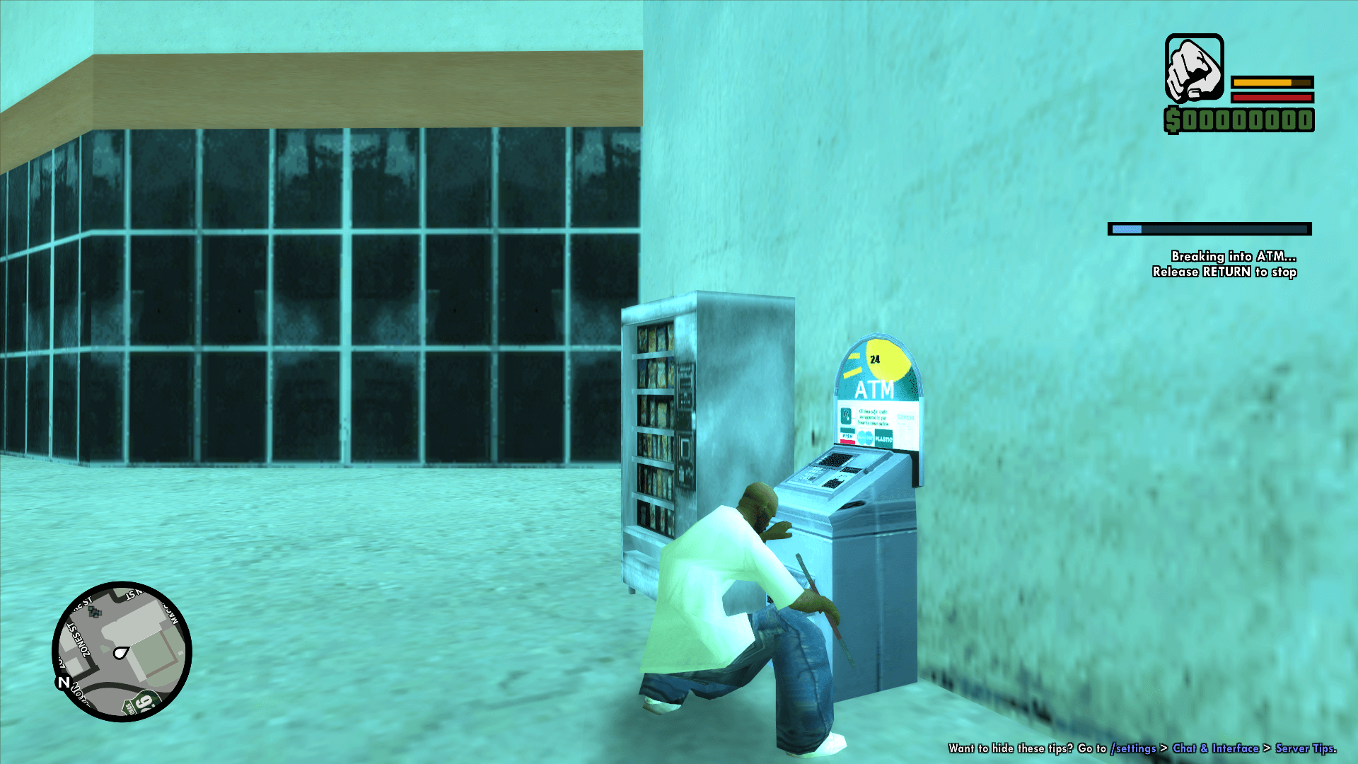 ATMs can be robbed using a crowbar.