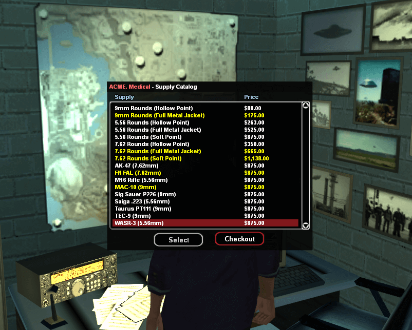 Shh.. just a sneak peak at some of the weaponry available to those who know where to look.